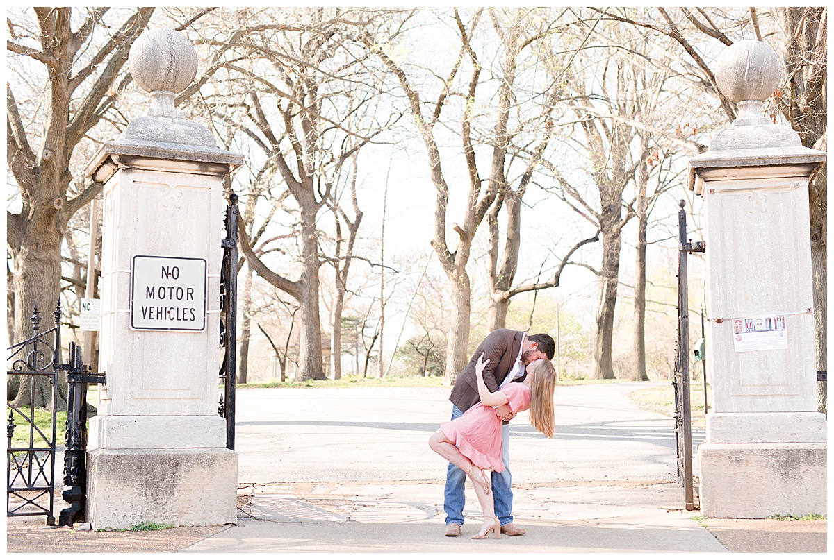 Lafayette Square Spring Engagement Photo